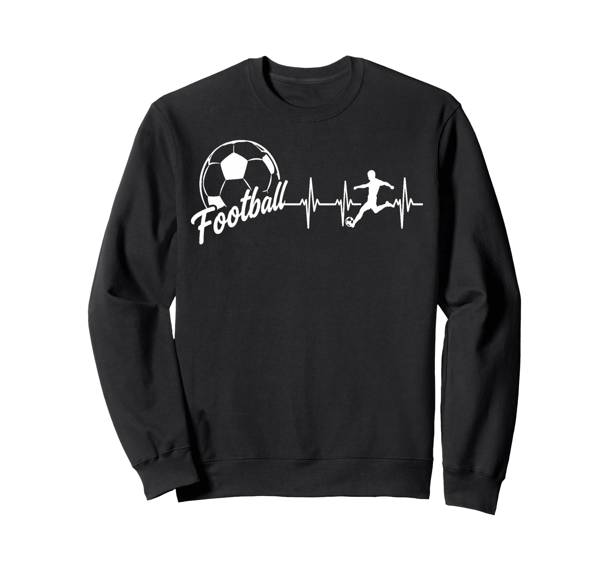 Football Heartbeat Soccer Player Sweatshirt - Streetwear Style Men Women