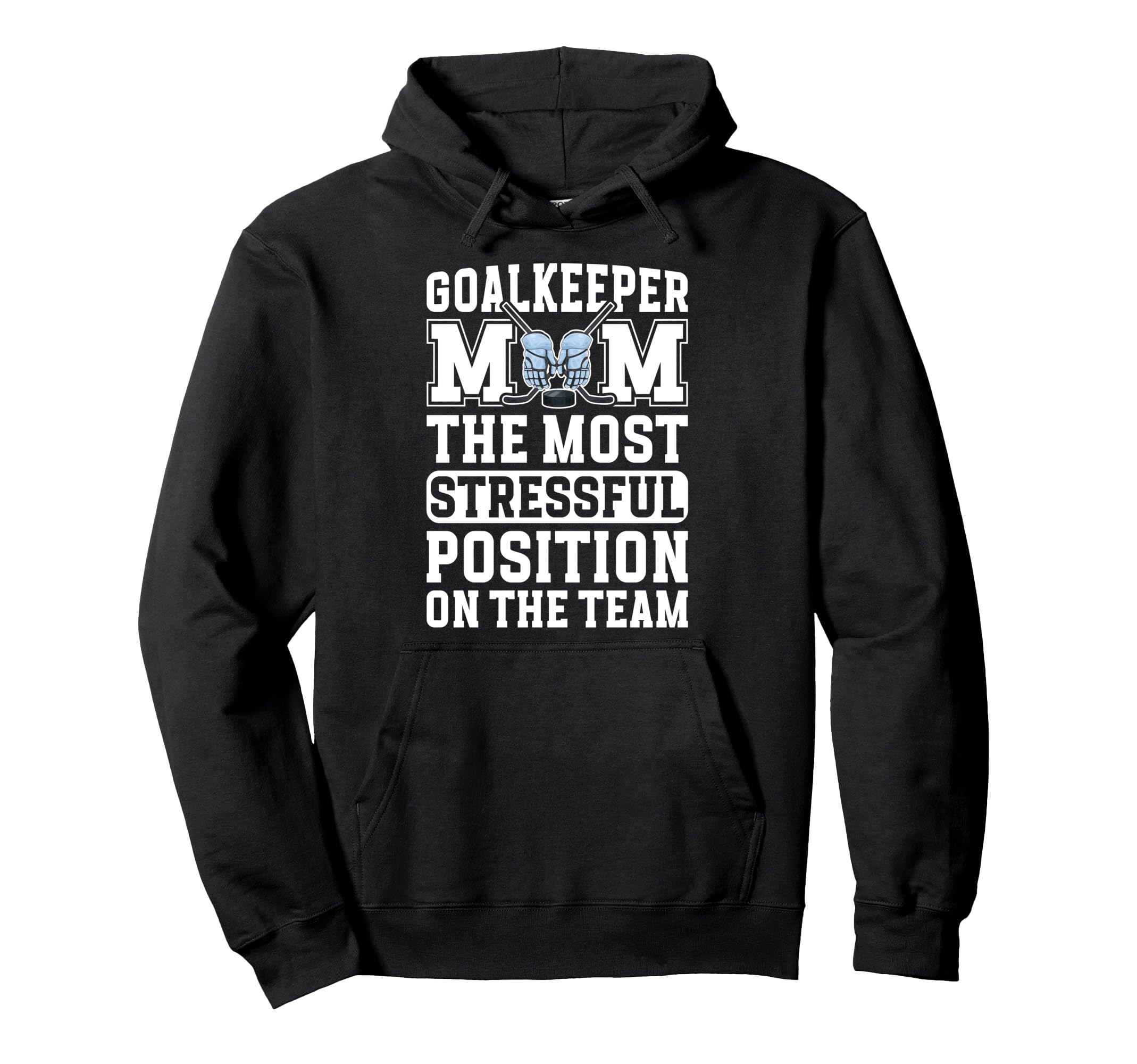 Funny Hockey Goalkeeper Mom Hockey Keeper Hoodie - Minimalist Print Unisex