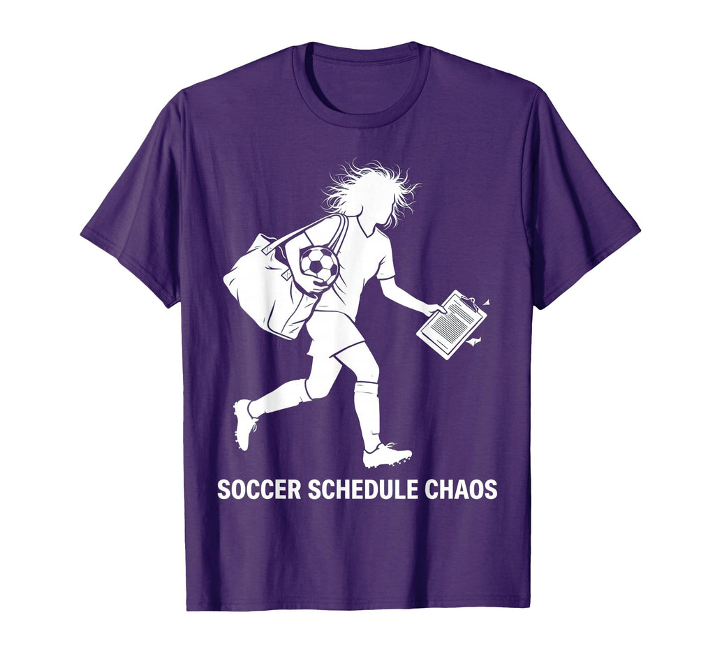 Soccer Mom Schedule Chaos Funny T-Shirt - Streetwear Style Men Women