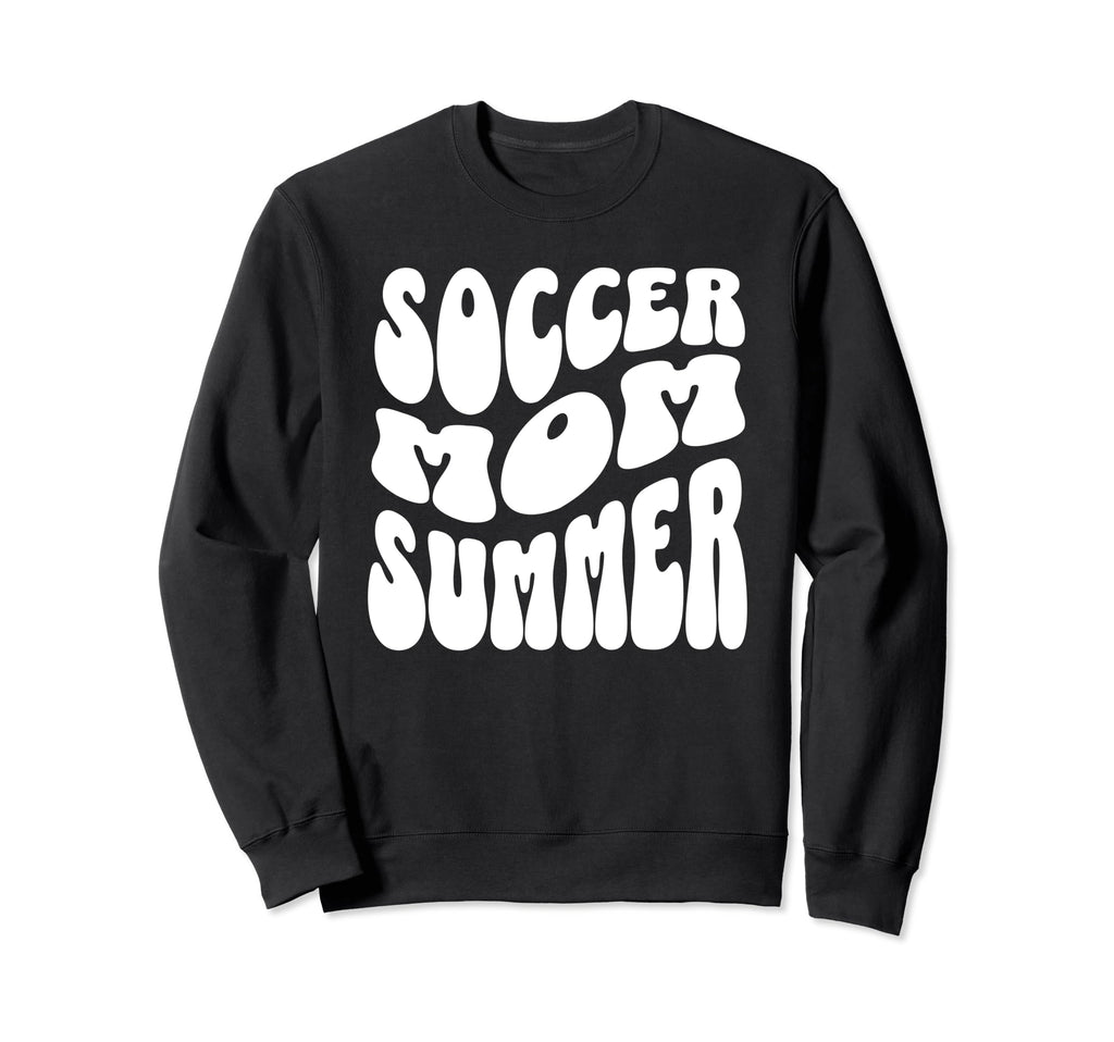 Soccer Mom Summer Groovy Mothers Day Sweatshirt - Novelty Apparel Unisex