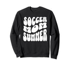 Soccer Mom Summer Groovy Mothers Day Sweatshirt - Novelty Apparel Unisex