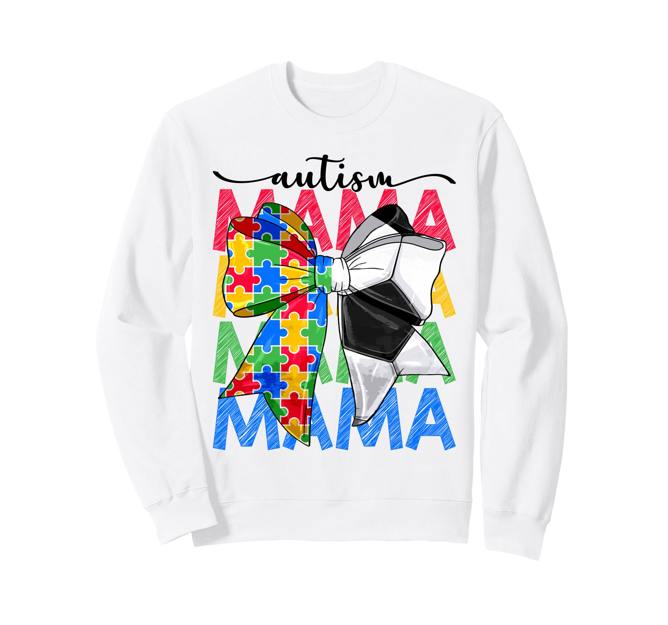 Autism Mama Autism Awareness Coquette Sweatshirt - Streetwear Style Unisex
