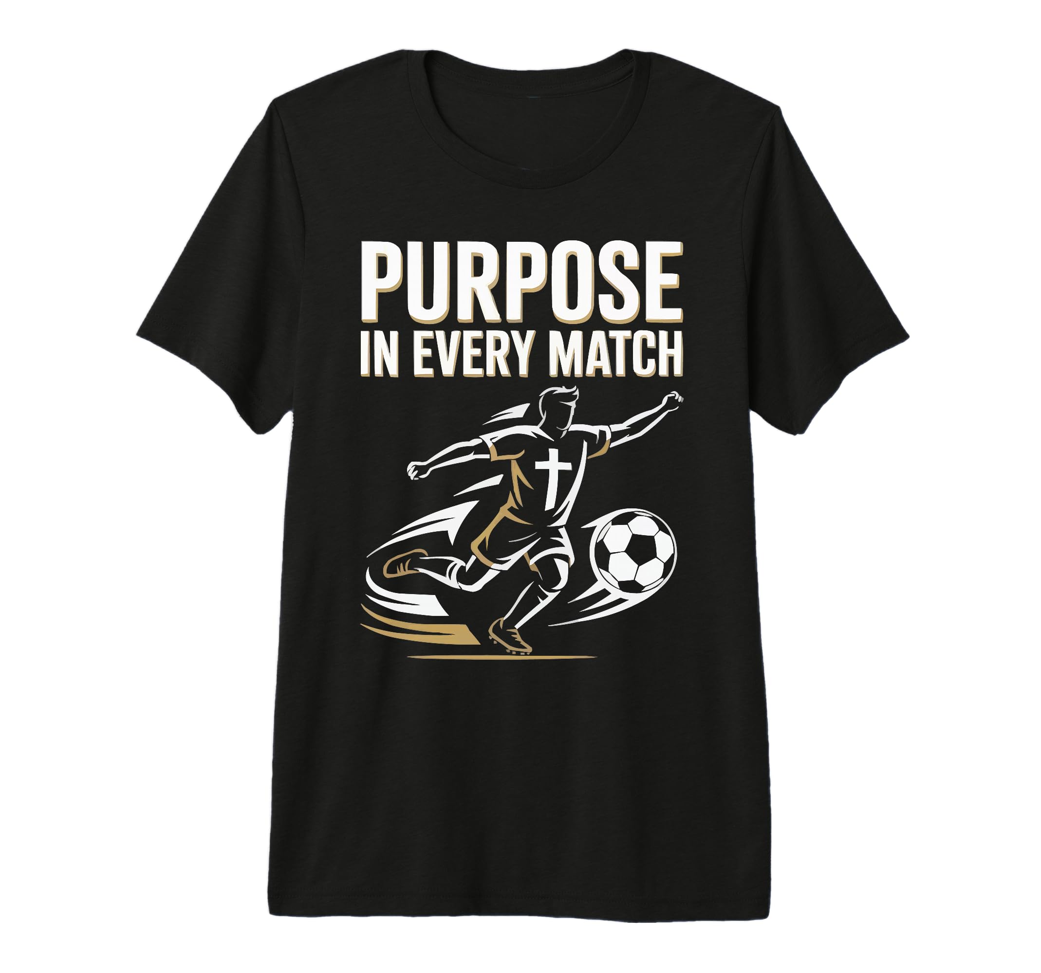 Christian Soccer Player Religious Bible T-Shirt - Unique Graphic Men Women