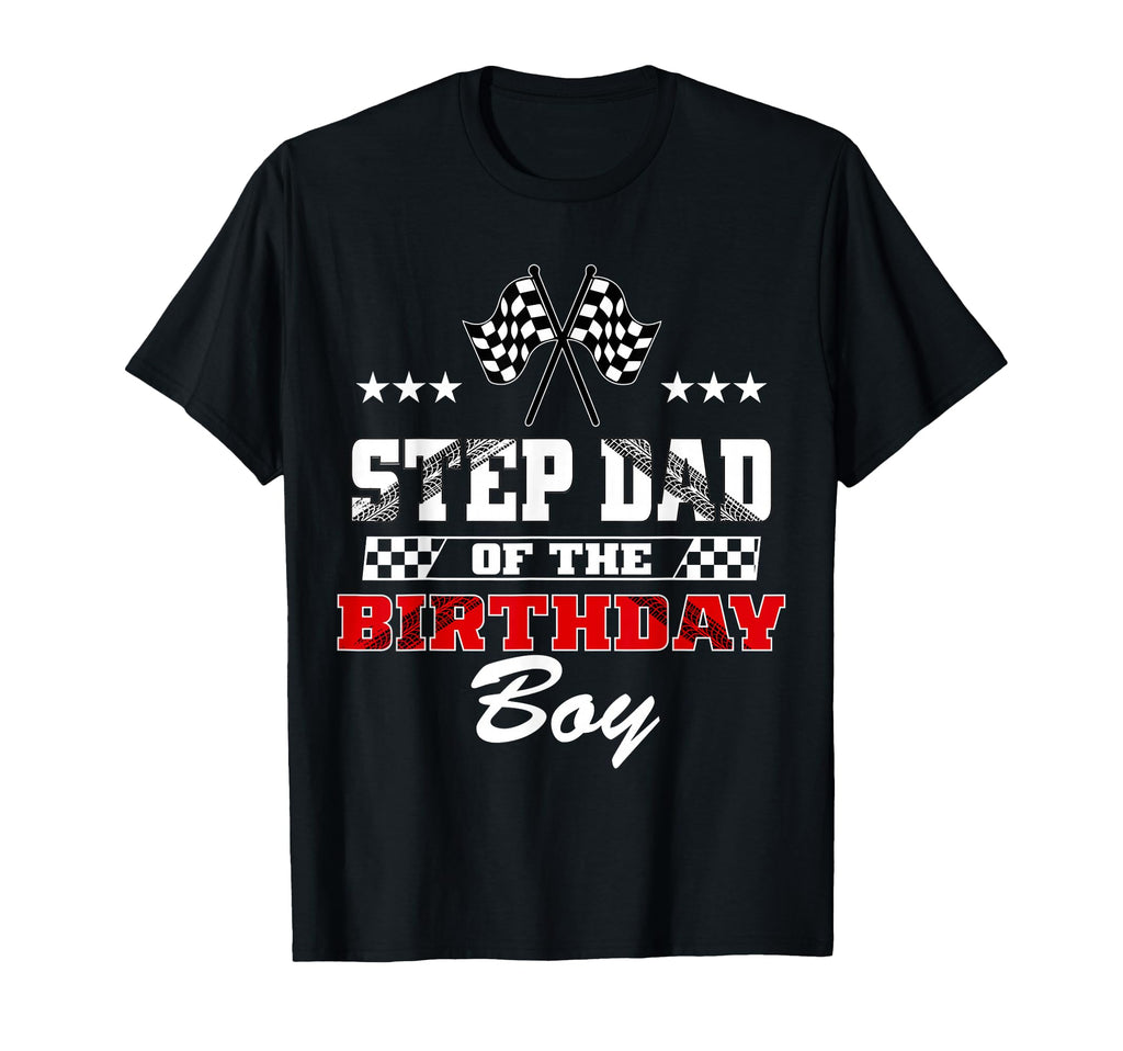 Step Dad Birthday Soccer Party Family Love T-Shirt - Unique Graphic Unisex