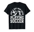 Soccer Player Just Who Loves Playing T-Shirt - Trendy Graphic for Adults