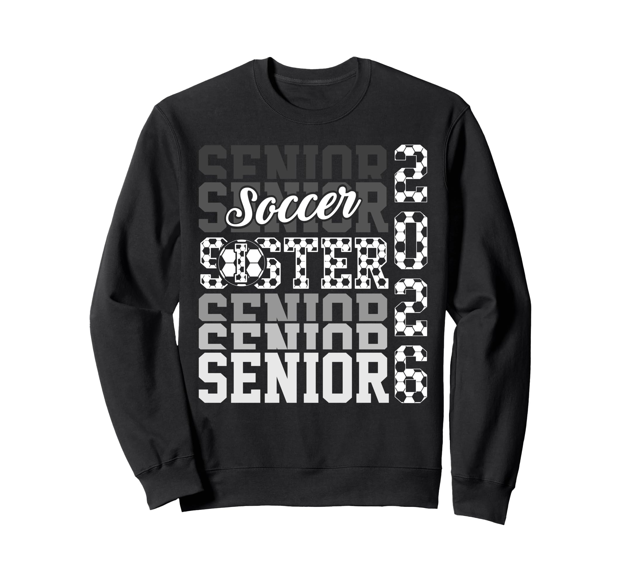 2026 Soccer Senior Sister Graduation Sweatshirt - Aesthetic Graphic Unisex