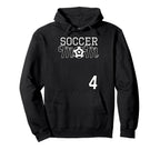 Number 4 Soccer Mom Mothers Day 4 Hoodie - Streetwear Style Men Women