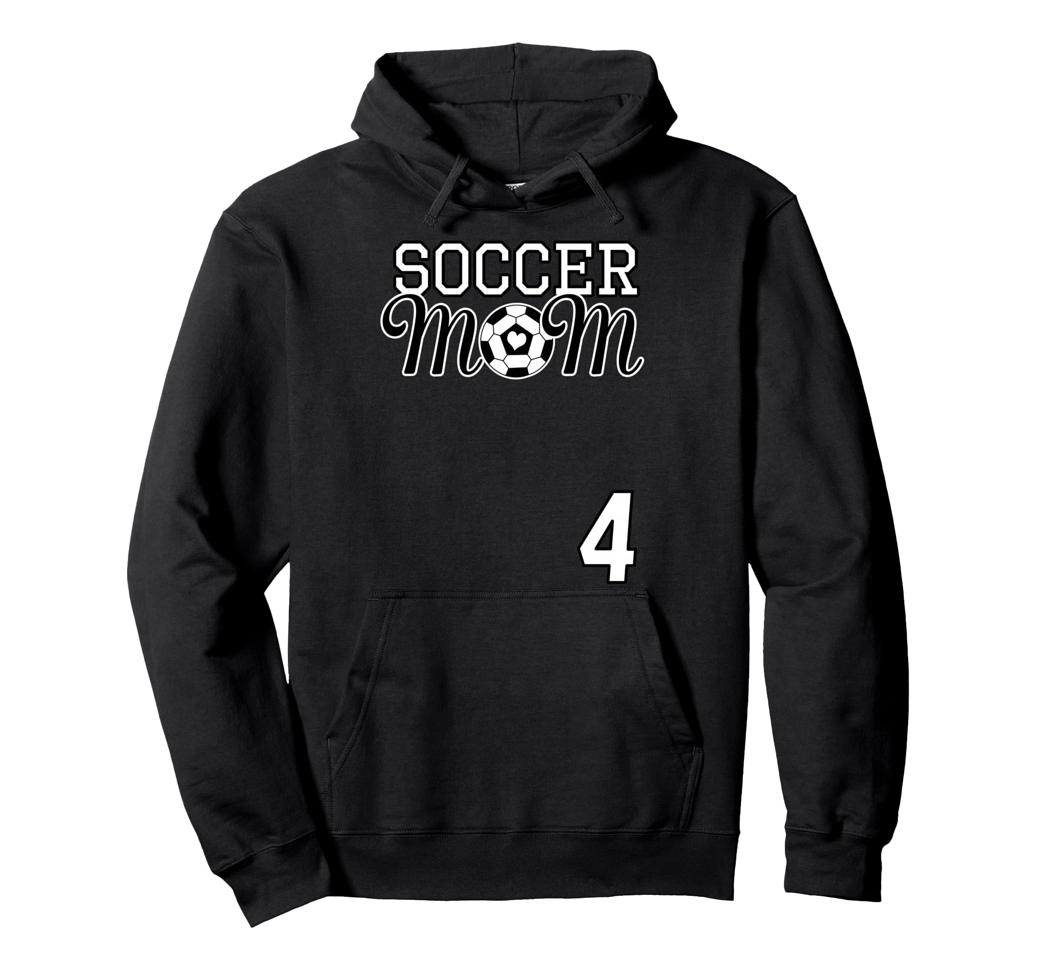 Number 4 Soccer Mom Mothers Day 4 Hoodie - Streetwear Style Men Women