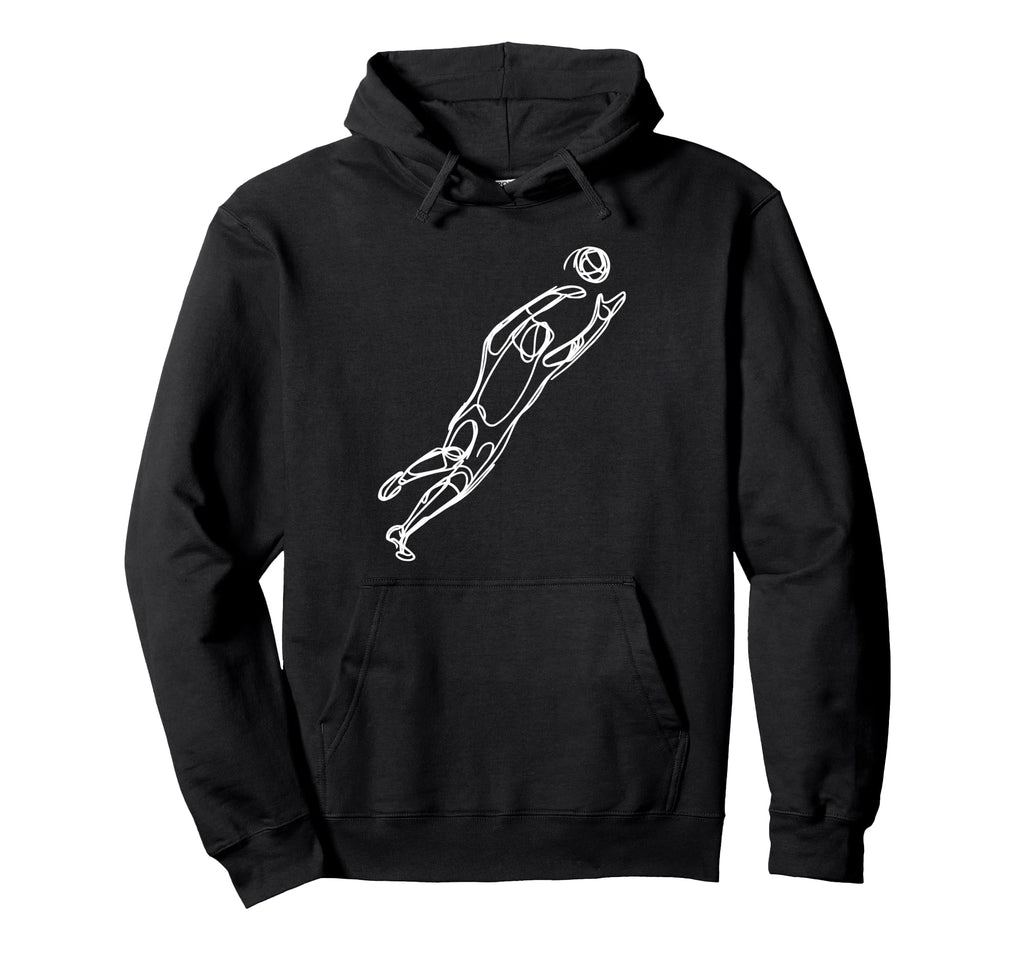 Soccer Goalkeeper Drawing Ball Sport Hoodie - Graphic Print Unisex