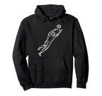 Soccer Goalkeeper Drawing Ball Sport Hoodie - Graphic Print Unisex