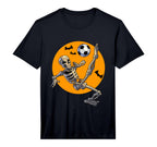 Soccer Skeleton Halloween Skeleton T-Shirt - Minimalist Print for Adults