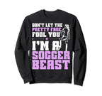 Funny Soccer Soccer Players Teens Sweatshirt - Fun Novelty Design Men Women