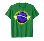 Brazil National Flag Brasil Soccer T-Shirt - Custom Art Print Men Women