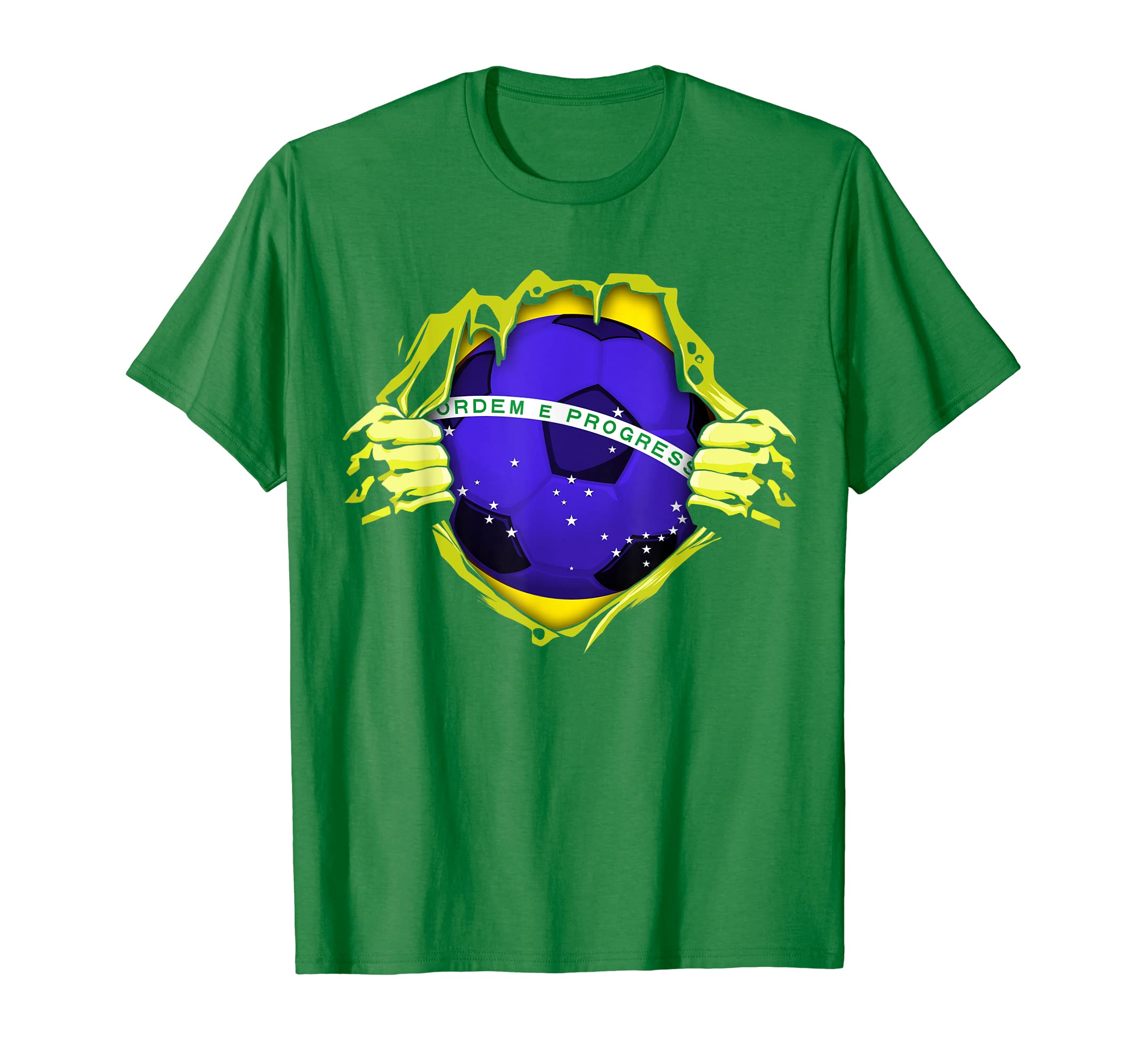 Brazil National Flag Brasil Soccer T-Shirt - Custom Art Print Men Women