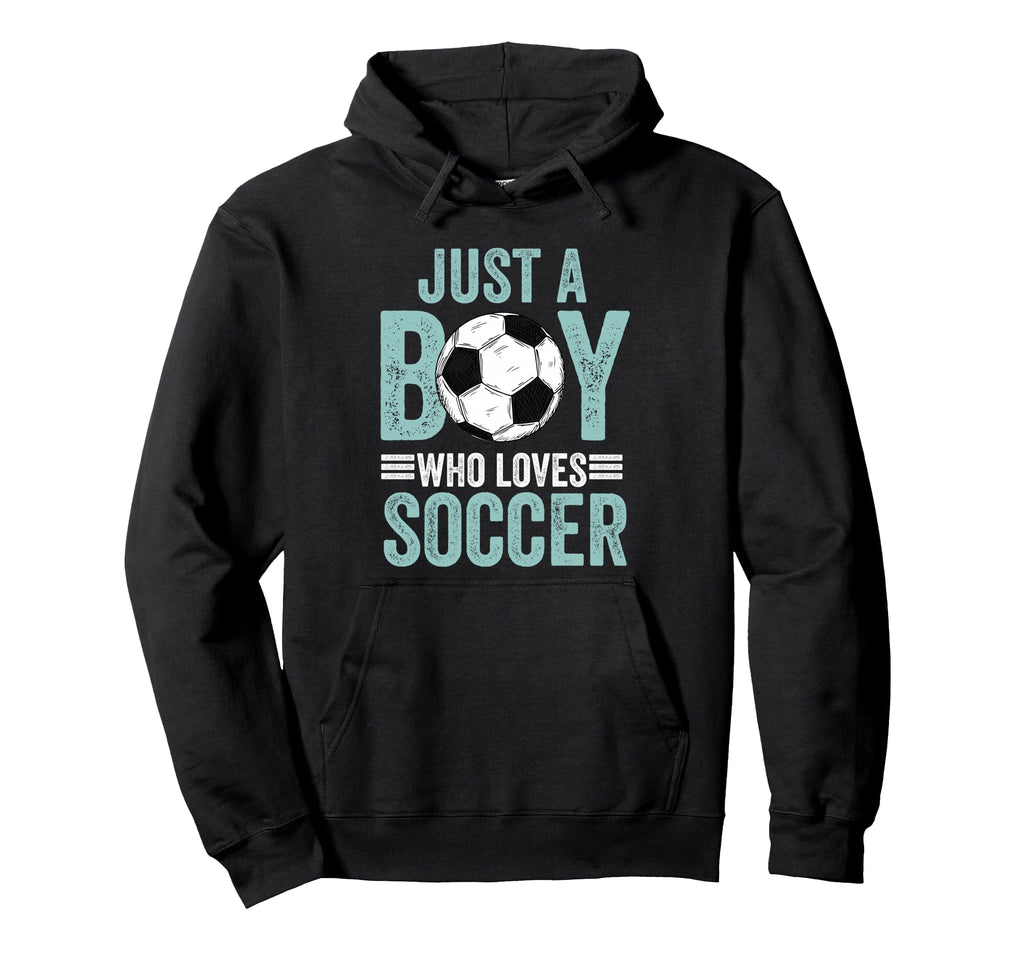 Just Who Loves Soccer Funny Hoodie - Fun Novelty Design Unisex