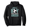 Just Who Loves Soccer Funny Hoodie - Fun Novelty Design Unisex