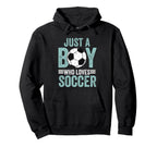 Just Who Loves Soccer Funny Hoodie - Fun Novelty Design Unisex