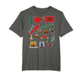 I Love Morocco Hand Drawn Moroccan T-Shirt - Minimalist Print Unisex