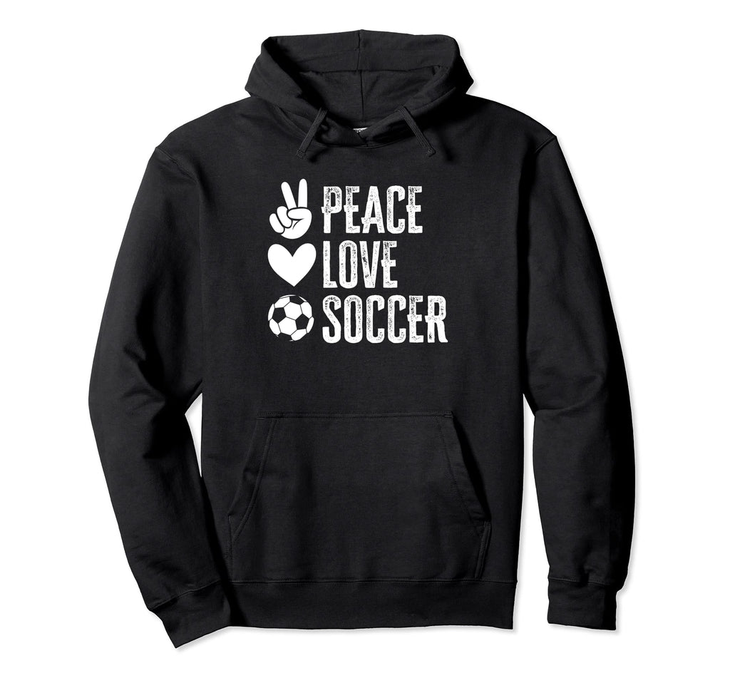 Peace Love Soccer Hoodie - Casual Everyday Wear for Adults