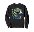 T Rex Dinosaur Kicking Soccer Ball Sweatshirt - Graphic Print Men Women