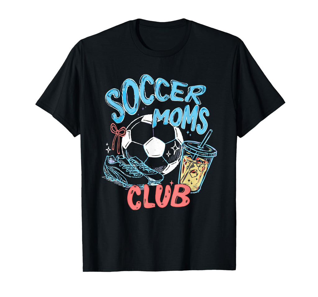 Soccer Moms Club Game Day Sports T-Shirt - Casual Everyday Wear Men Women