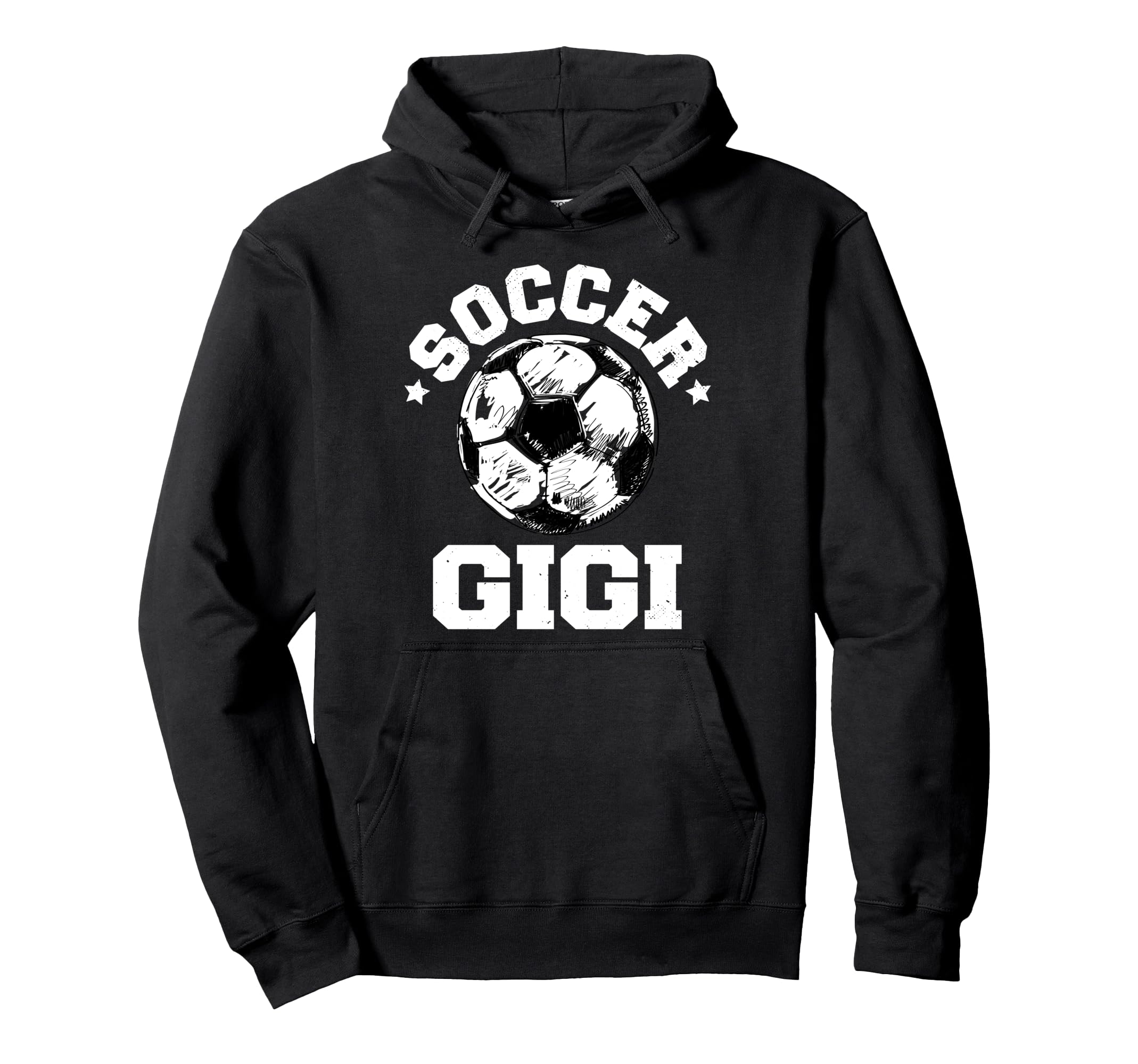 Soccer Gigi Soccer Ball Distressed Hoodie - Fun Novelty Design for Adults