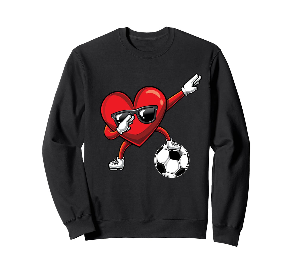 Dabbing Heart Dab Valentines Day Sweatshirt - Graphic Print Men Women