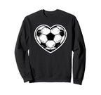 Soccer Heart Player Fan Valentines Sweatshirt - Trendy Graphic for Adults