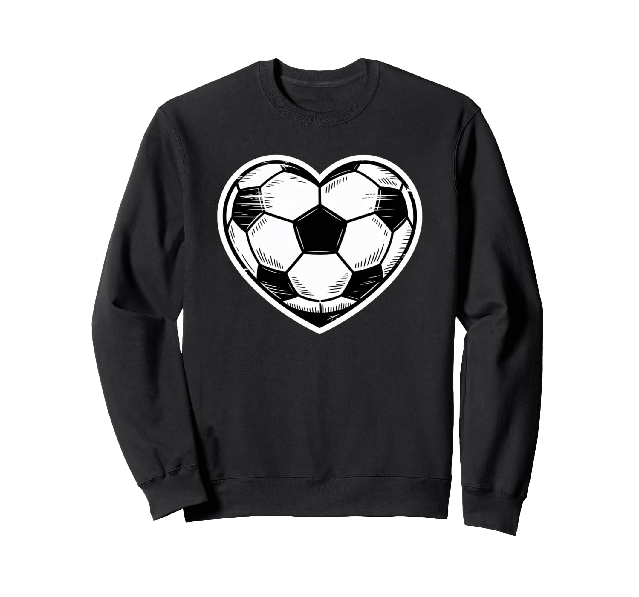 Soccer Heart Player Fan Valentines Sweatshirt - Trendy Graphic for Adults