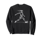 Line Art Soccer Sport Player Sweatshirt - Casual Everyday Wear Men Women
