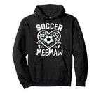 Soccer Meemaw Leopard Heart Meemaw Hoodie - Unique Graphic for Adults