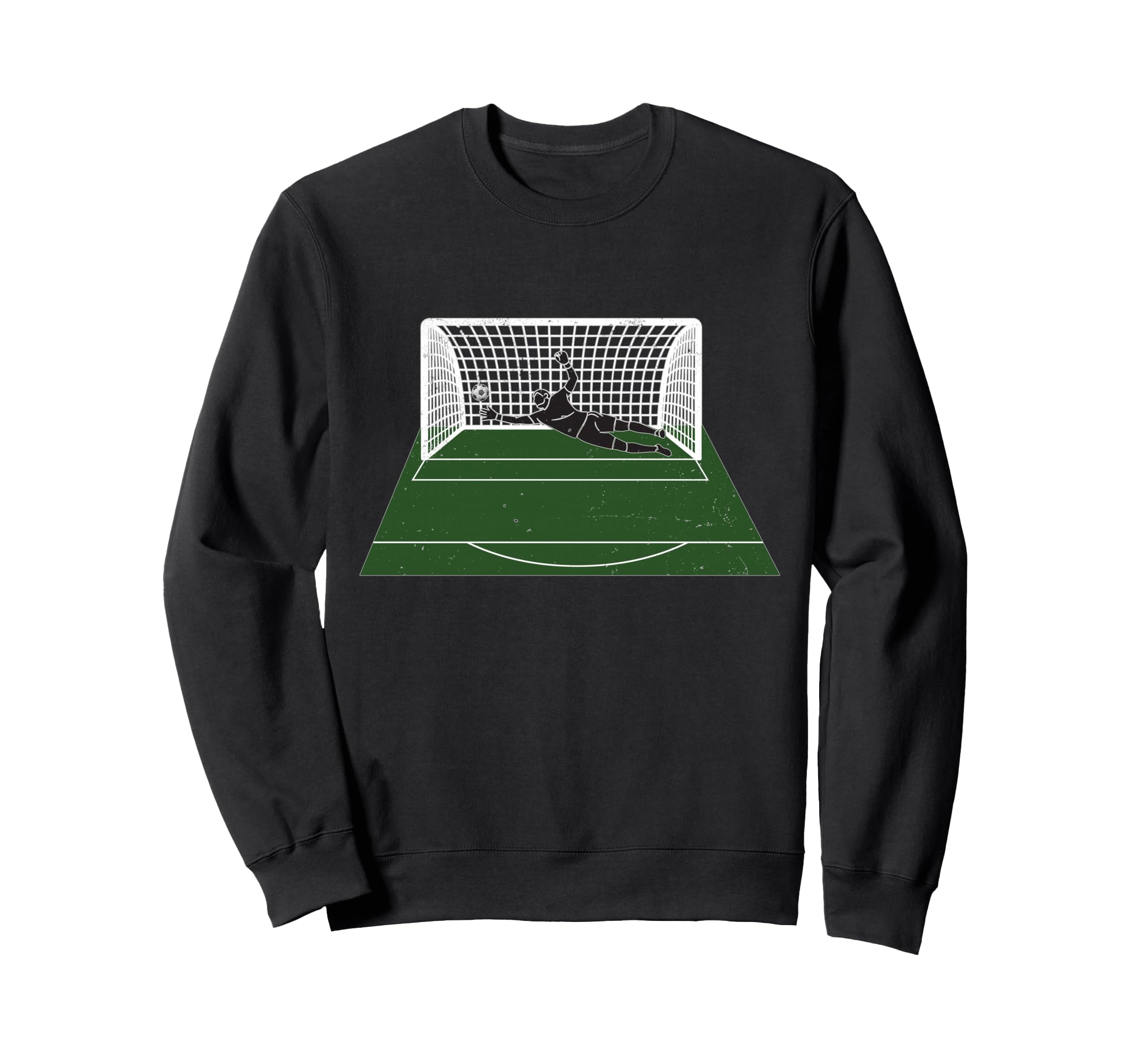 Goalkeeper Save Pitch Goal Net Sweatshirt - Minimalist Print Men Women
