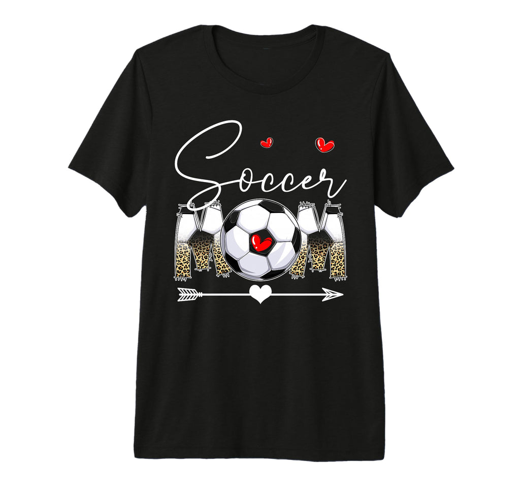 Funny Soccer Mom Leopard Soccer Mama T-Shirt - Minimalist Print Men Women