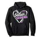 Soccer Grandma Heart Grandma Soccer Hoodie - Minimalist Print Men Women