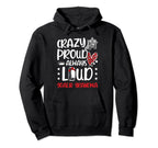 Crazy Proud Ice Hockey Goalie Grandma Hoodie - Unique Graphic for Adults