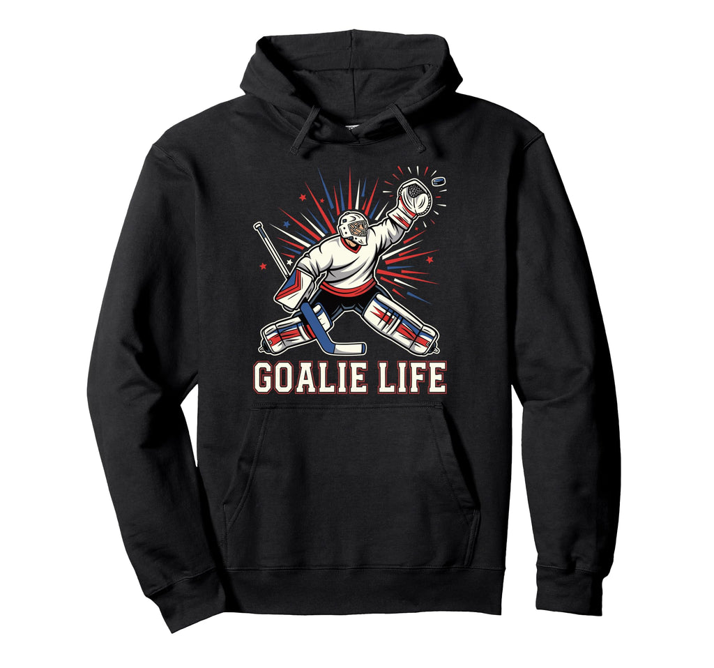 Goalie Life Ice Funny Hockey Hoodie - Custom Art Print for Adults