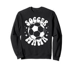 Soccer Mama Groovy Soccer Mom Soccer Sweatshirt - Unique Graphic Unisex