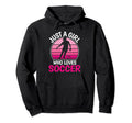 Just Who Loves Soccer Soccer Player Hoodie - Unique Graphic Men Women