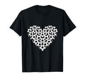 Heart Shaped Soccer Ball Pattern T-Shirt - Casual Everyday Wear for Adults
