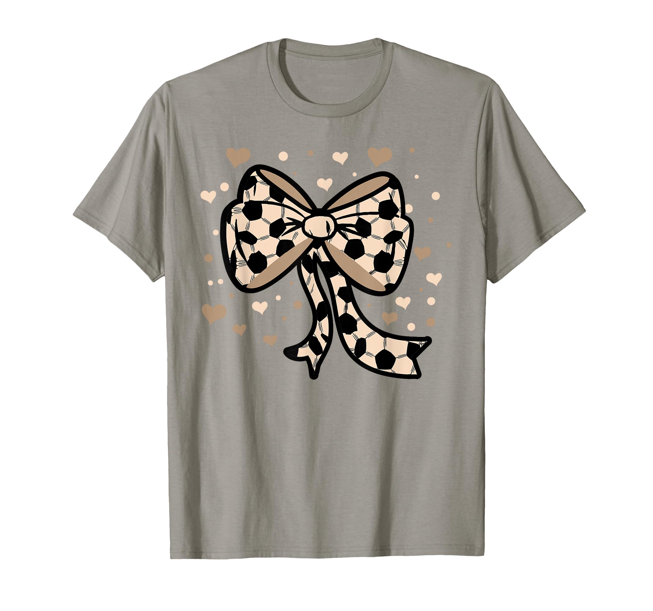 Soccer Ball Coquette Bow Game Day T-Shirt - Custom Art Print Men Women