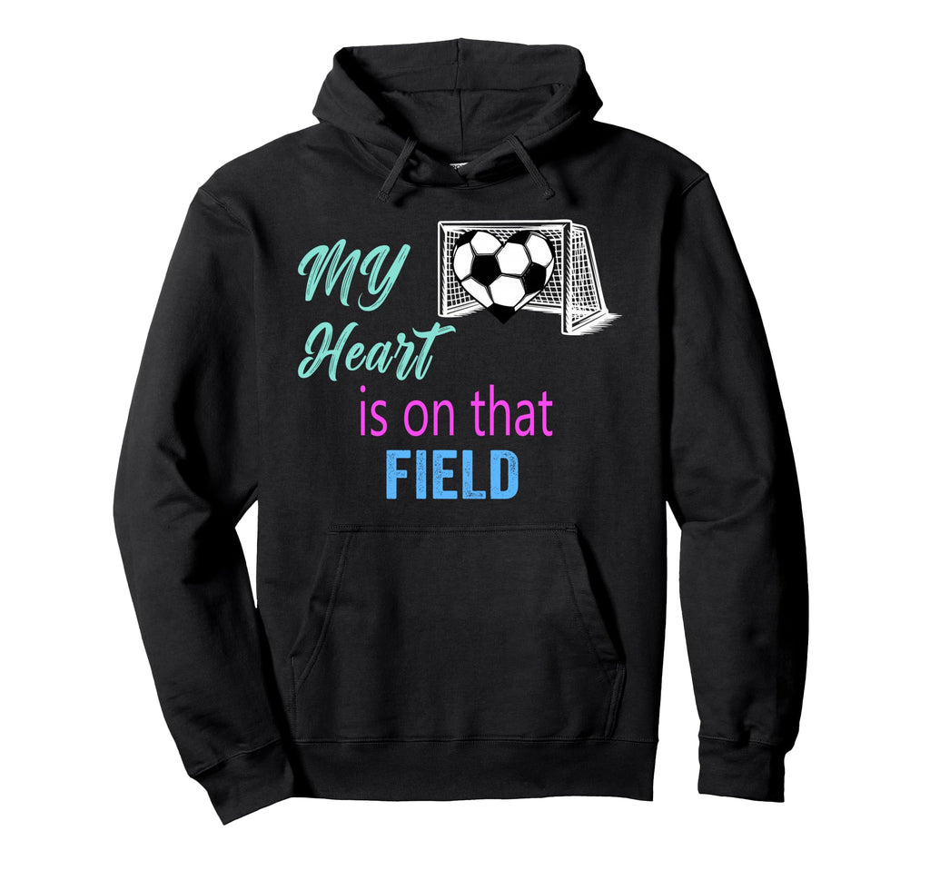 Soccer Mom Mama Heart Is That Field Hoodie - Streetwear Style for Adults