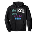Soccer Mom Mama Heart Is That Field Hoodie - Streetwear Style for Adults