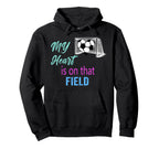 Soccer Mom Mama Heart Is That Field Hoodie - Streetwear Style for Adults