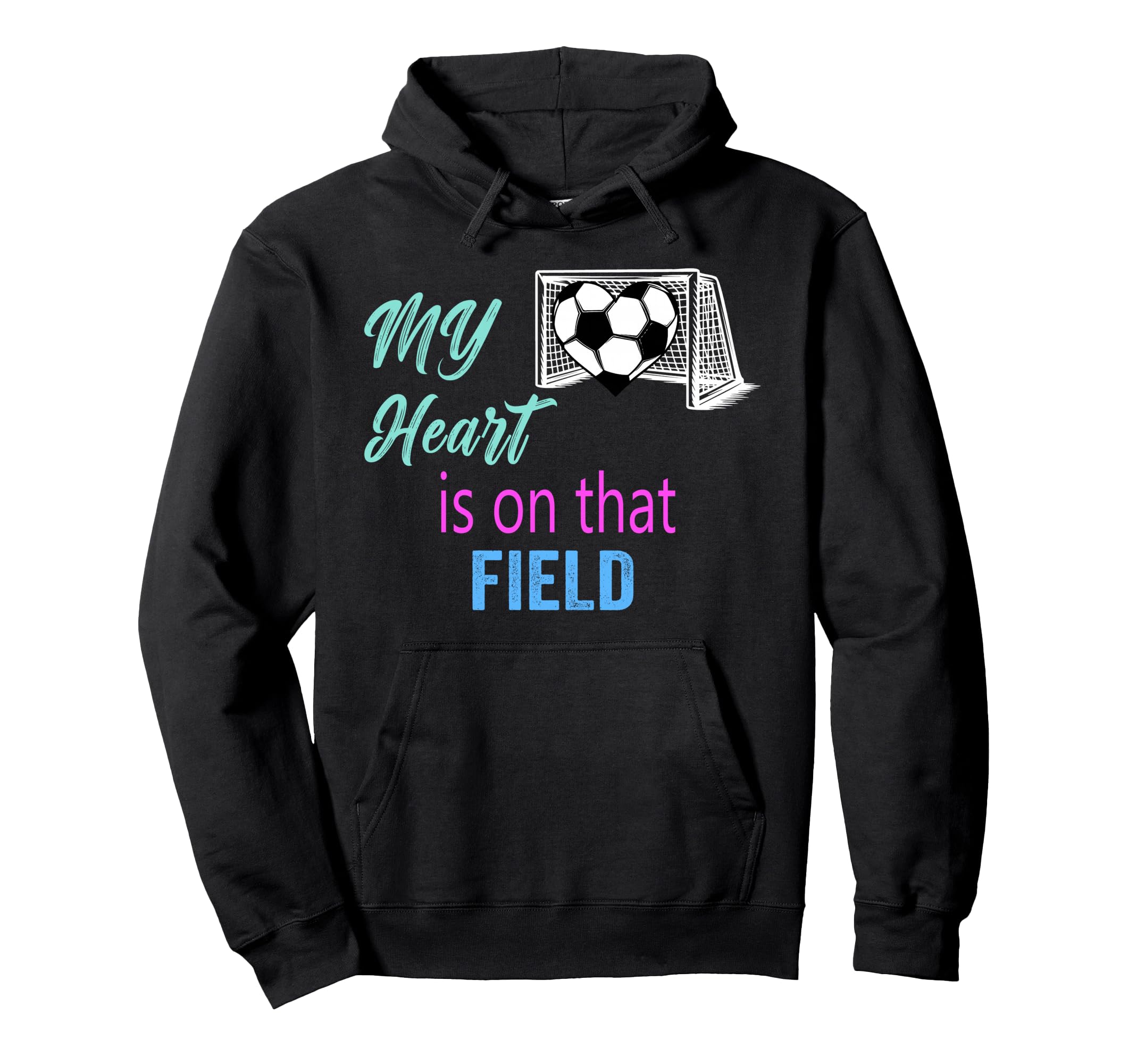 Soccer Mom Mama Heart Is That Field Hoodie - Streetwear Style for Adults
