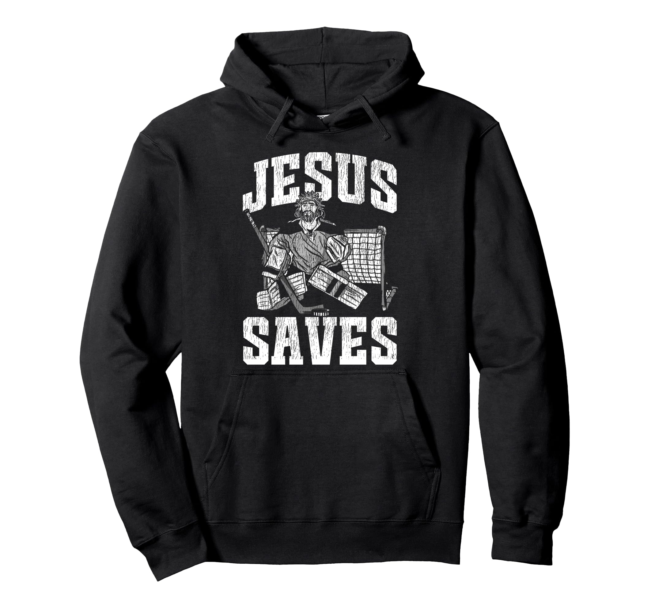 Ice Hockey Goalie Goalkeeper Jesus Jesus Hoodie - Custom Art Print Unisex