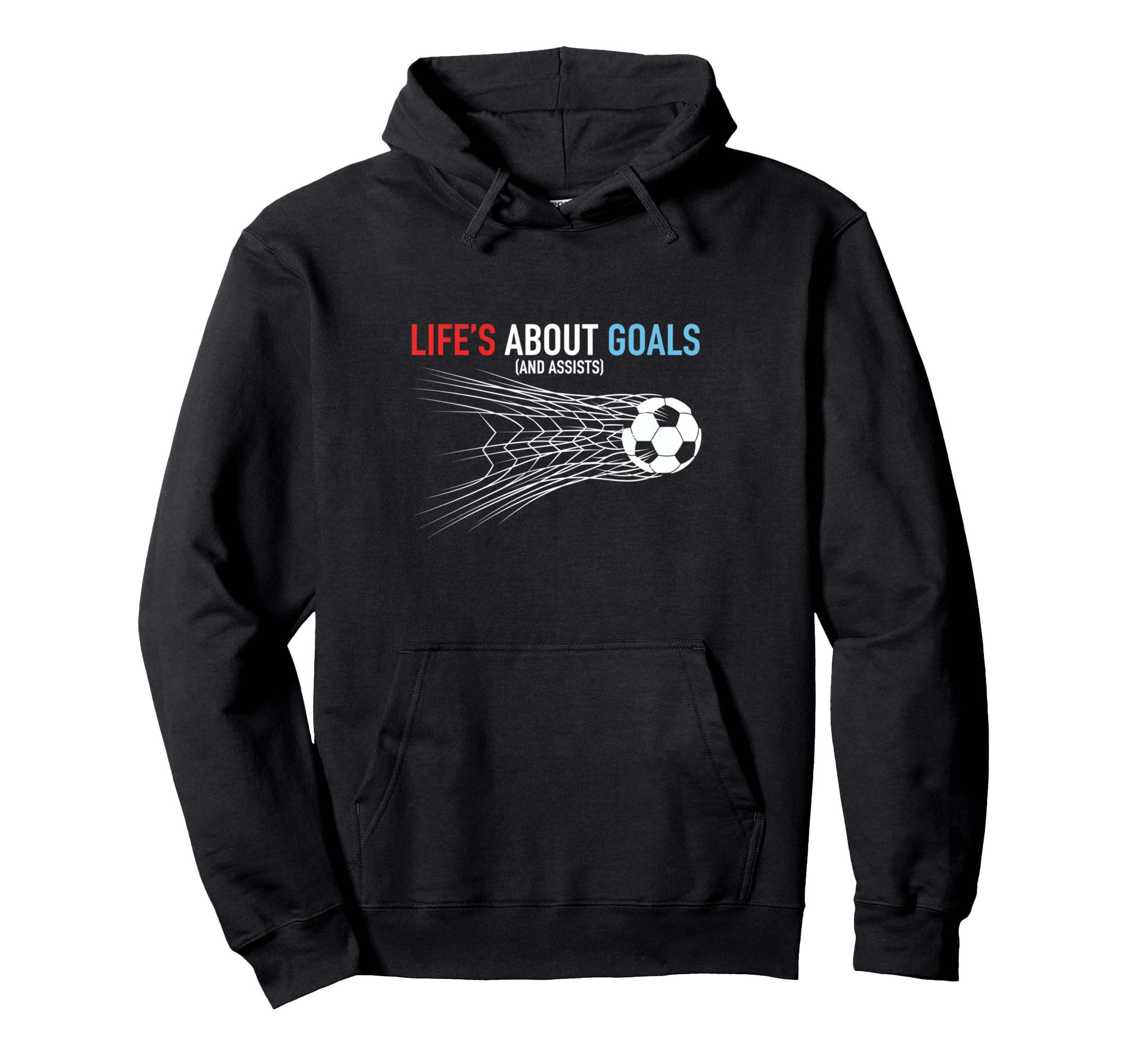 Lifes About Goals And Assists Soccer Hoodie - Custom Art Print Men Women