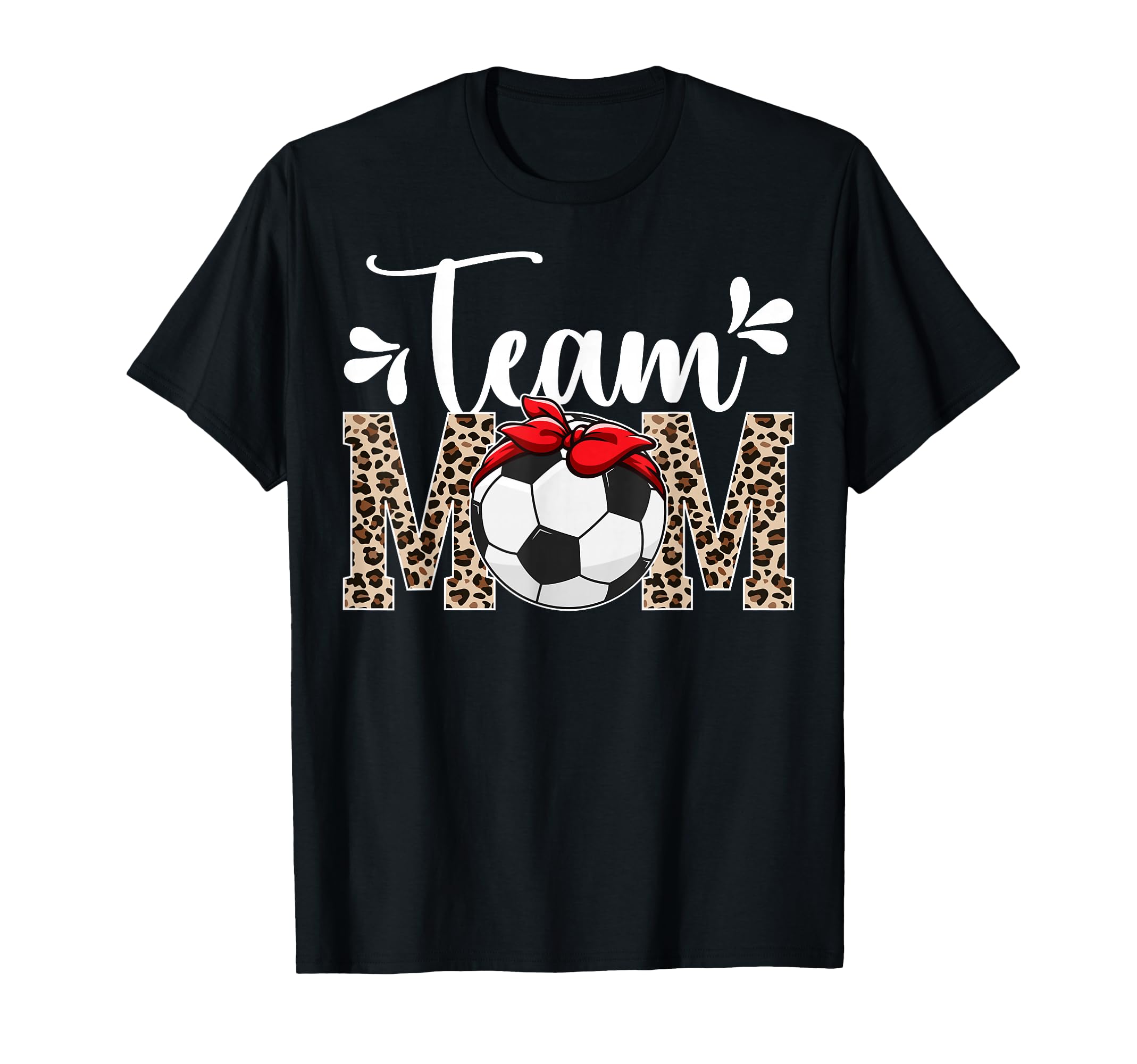 Team Mom Leopard Soccer Team Mom T-Shirt - Streetwear Style Men Women