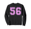 56 Number Fifty Six Sports Varsity Sweatshirt - Unique Graphic Men Women