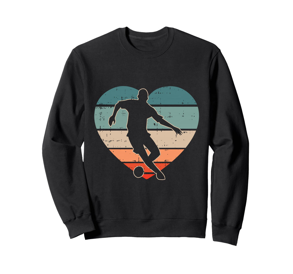 Soccer Player Heart Valentines Sweatshirt - Streetwear Style for Adults