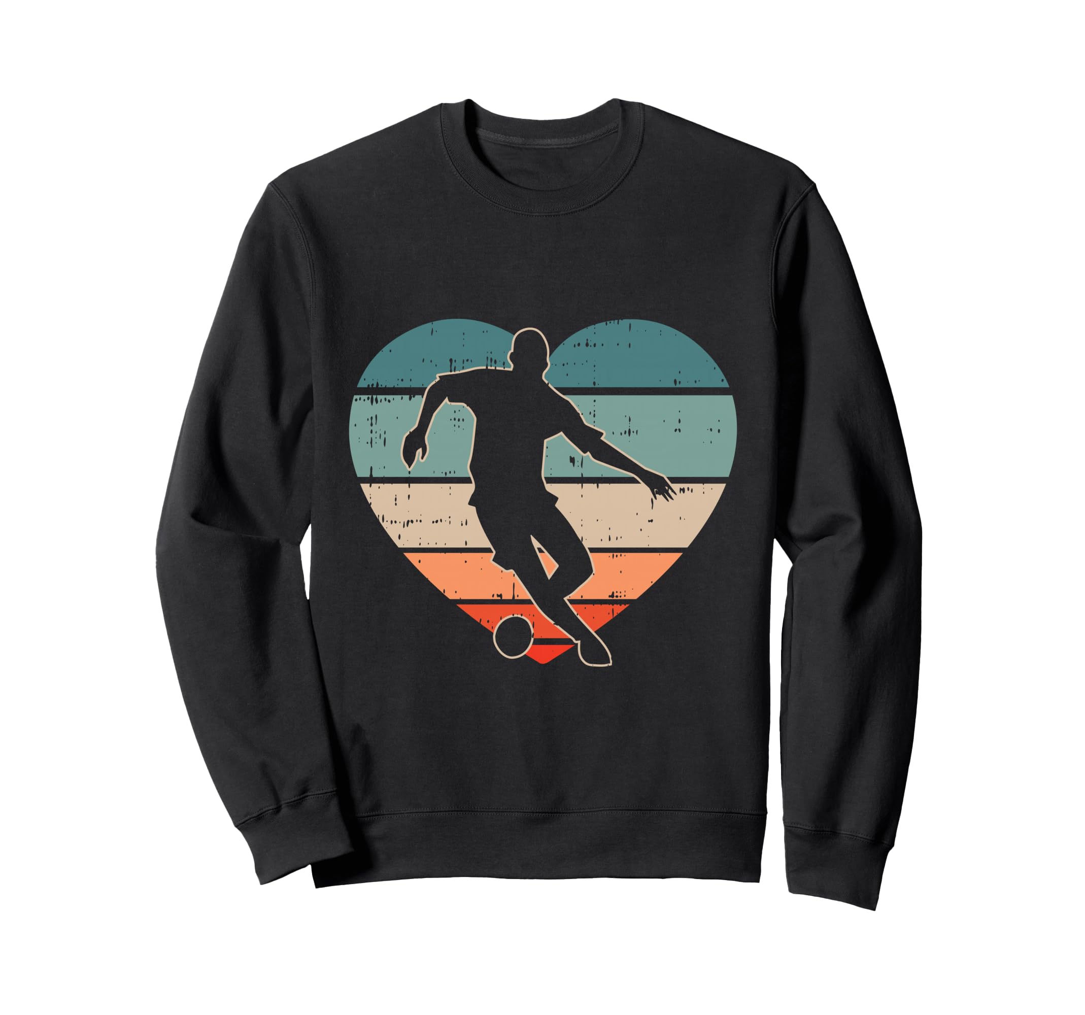 Soccer Player Heart Valentines Sweatshirt - Streetwear Style for Adults